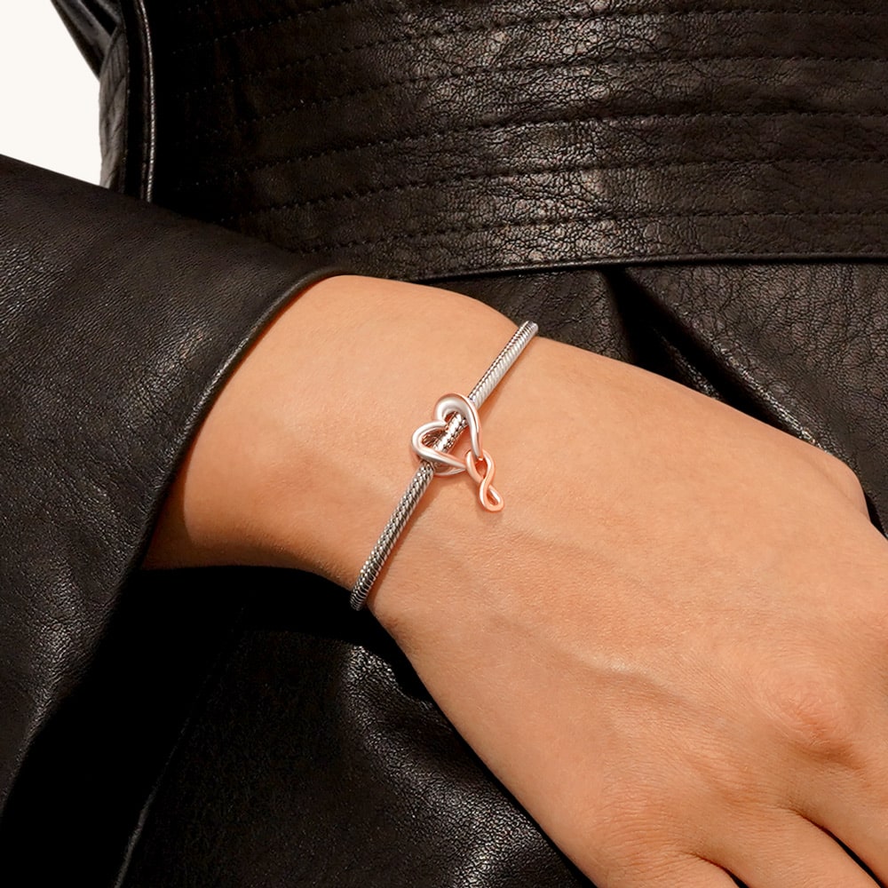 Gnoce Rose Gold Eternal Heart Charm_6