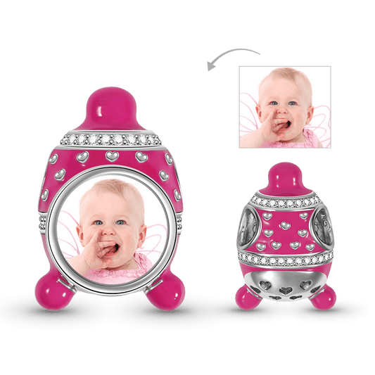 Baby Hat Personalized Photo Charm Bead Sterling Silver_1