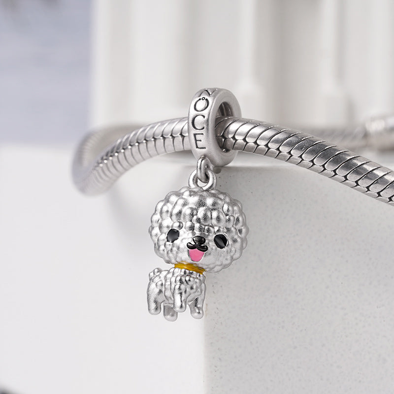Gnoce Bichon Puppy Pendant Dangle Charm Sterling Silver_2