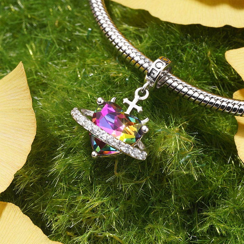 Gnoce Planet Heart Little Devil Pendant Dangle Charm_3