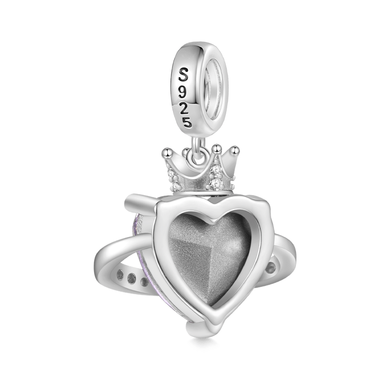 Gnoce Planet Crown Heart Pendant Dangle Charm_2