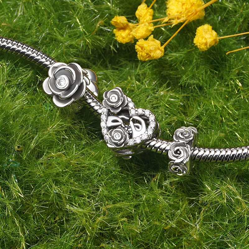 Gnoce Romantic Delicate Rose Charm_3