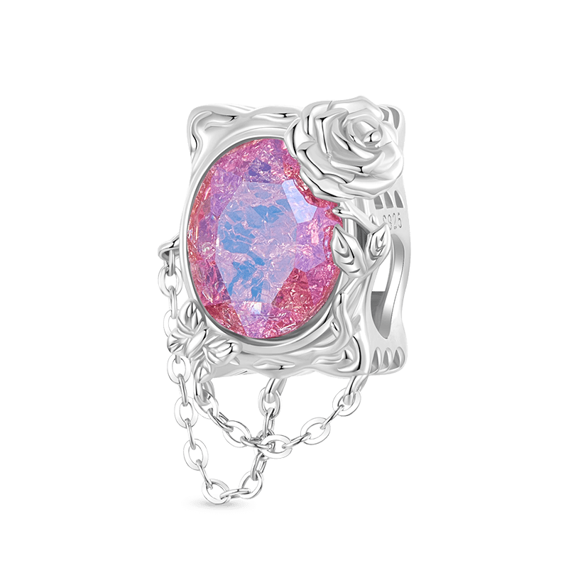 Gnoce Pink Rose Painting Charm_1