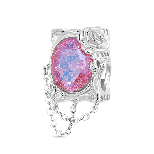 Gnoce Pink Rose Painting Charm_1