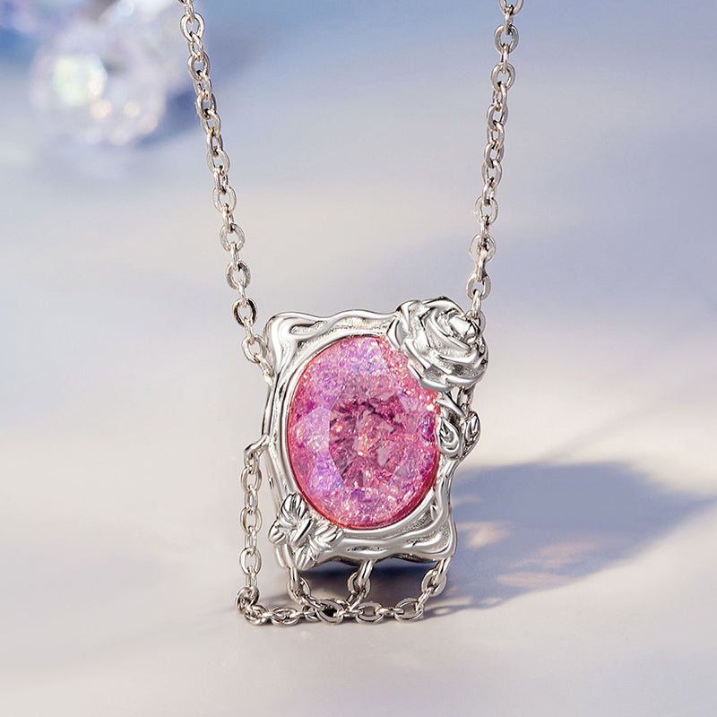 Gnoce Pink Rose Painting Charm_3