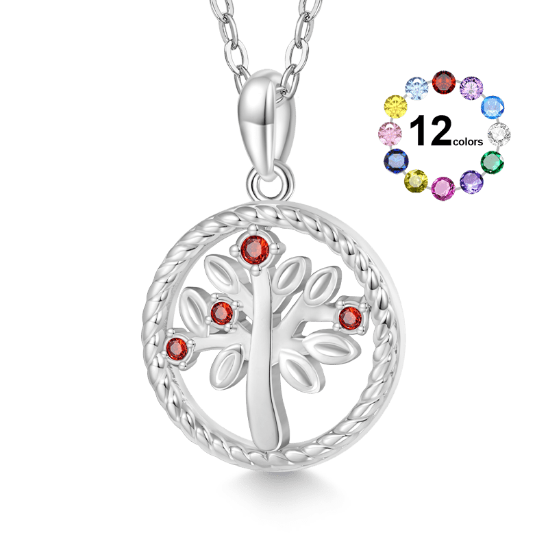 Gnoce Tree of Life Birthstone Necklace_1