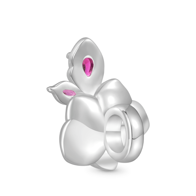 Gnoce Pink Rose Flower Charm_2