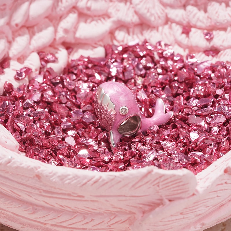 Gnoce Pink Sea Whale Charm_4