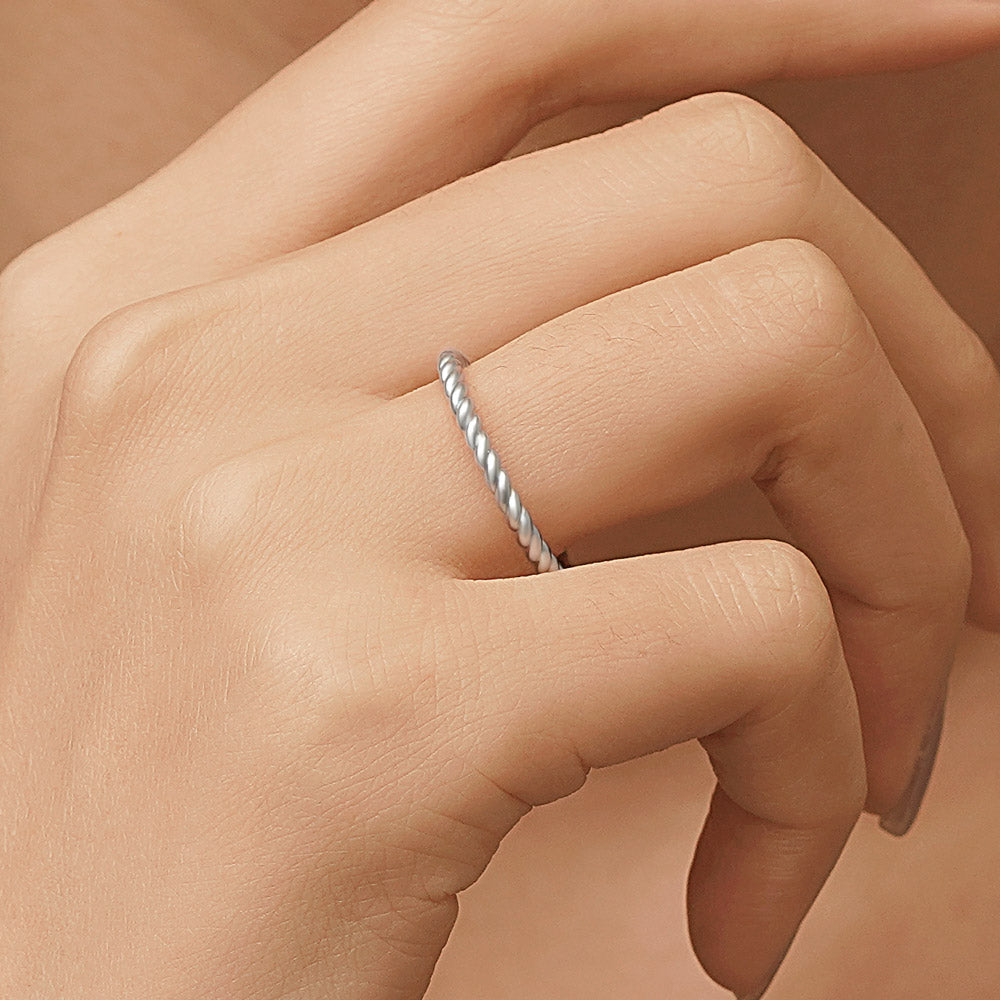 Gnoce Twisted Simple Band Ring_5
