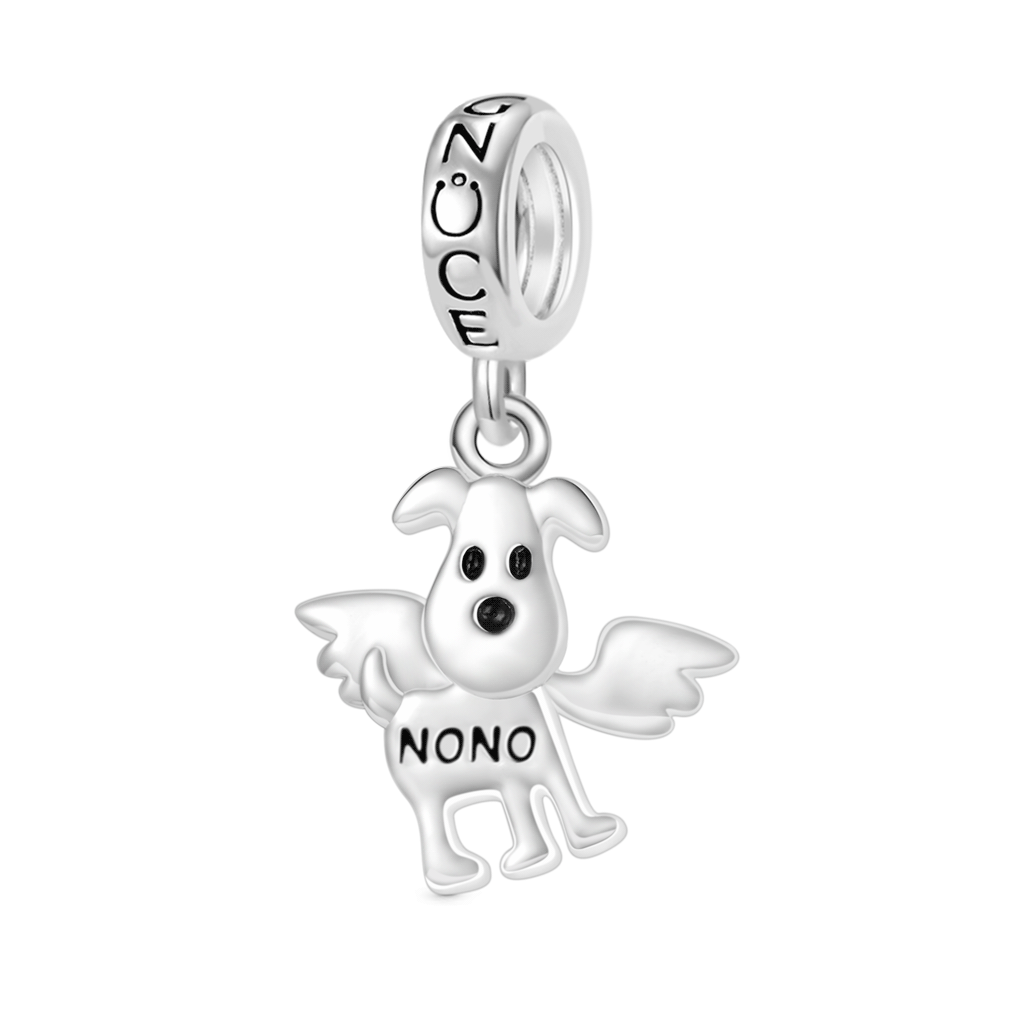 Gnoce Rotating Joint Engravable Puppy Pendant Dangle Charm_1