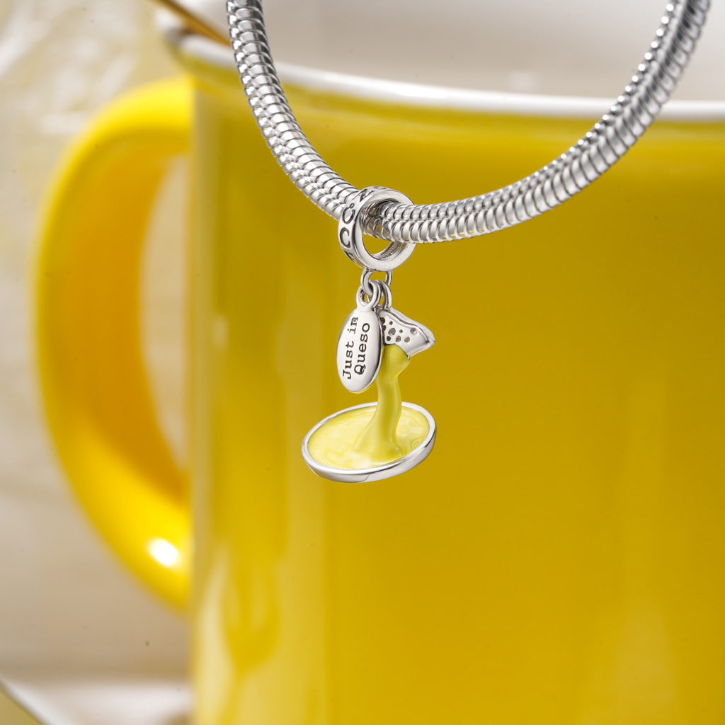 Gnoce "Just in Queso" Cheese Pendant Dangle Charm_3