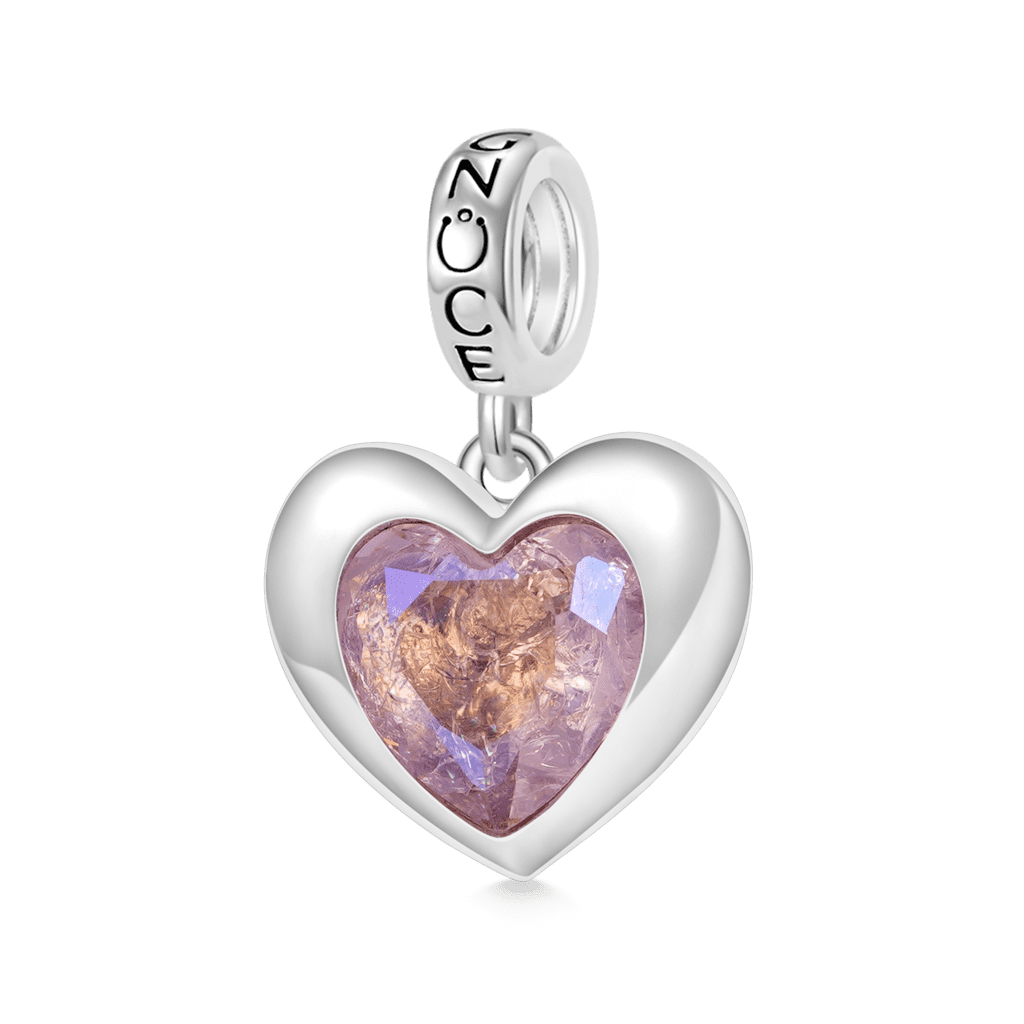 Gnoce Pink Heart Girl Power Pendant Dangle Charm_1