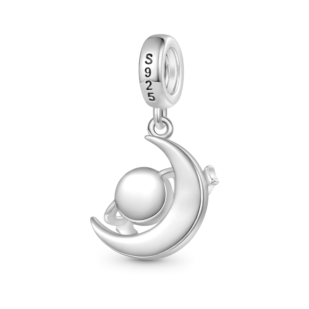 Gnoce Galaxy Crescent Moon Pendant Dangle Charm_2
