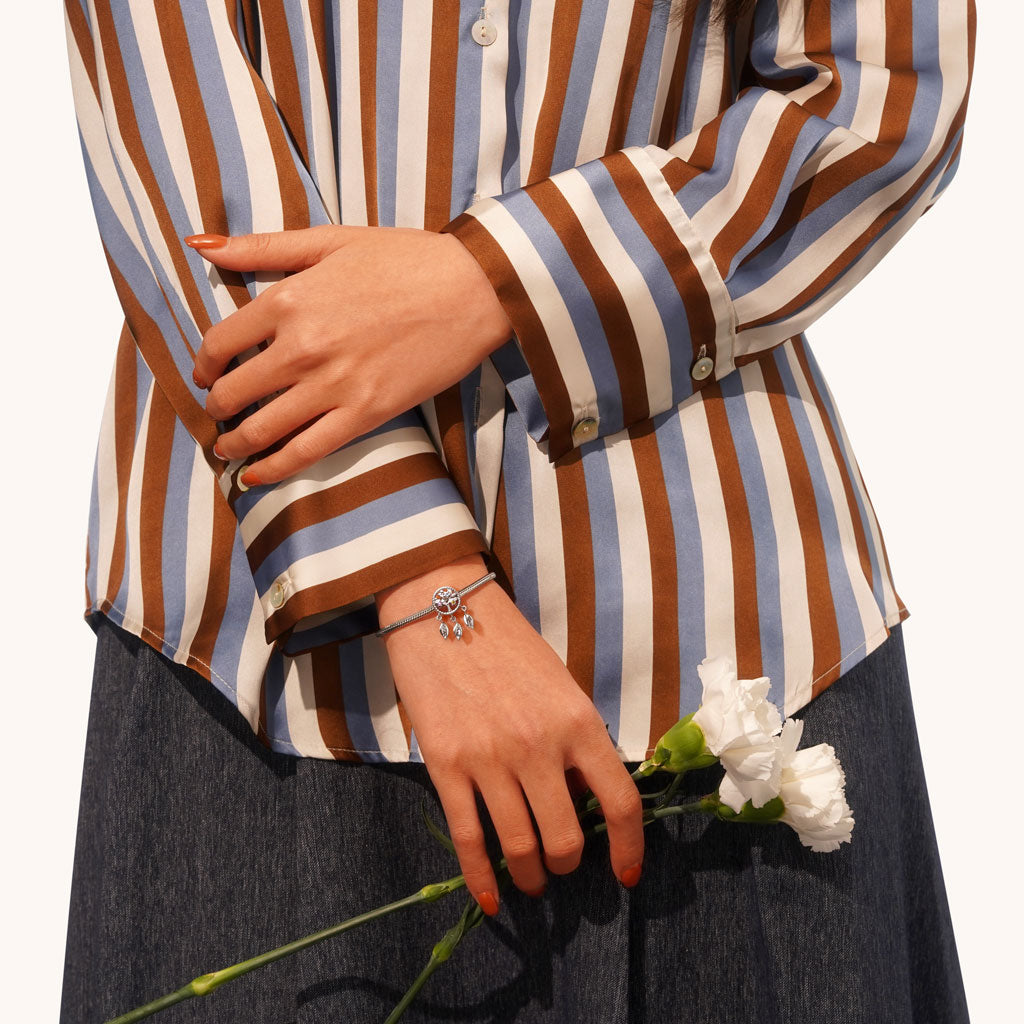 Gnoce Engravable Dream Catcher Tree of Life Birthstone Charm_6