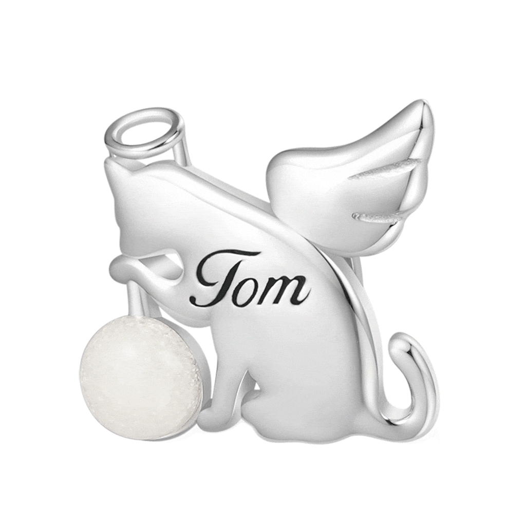 Gnoce Engravable Cat Angel Glow-in-the-Dark Charm_1