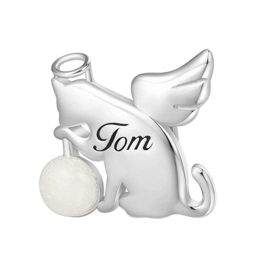 Gnoce Engravable Cat Angel Glow-in-the-Dark Charm_1