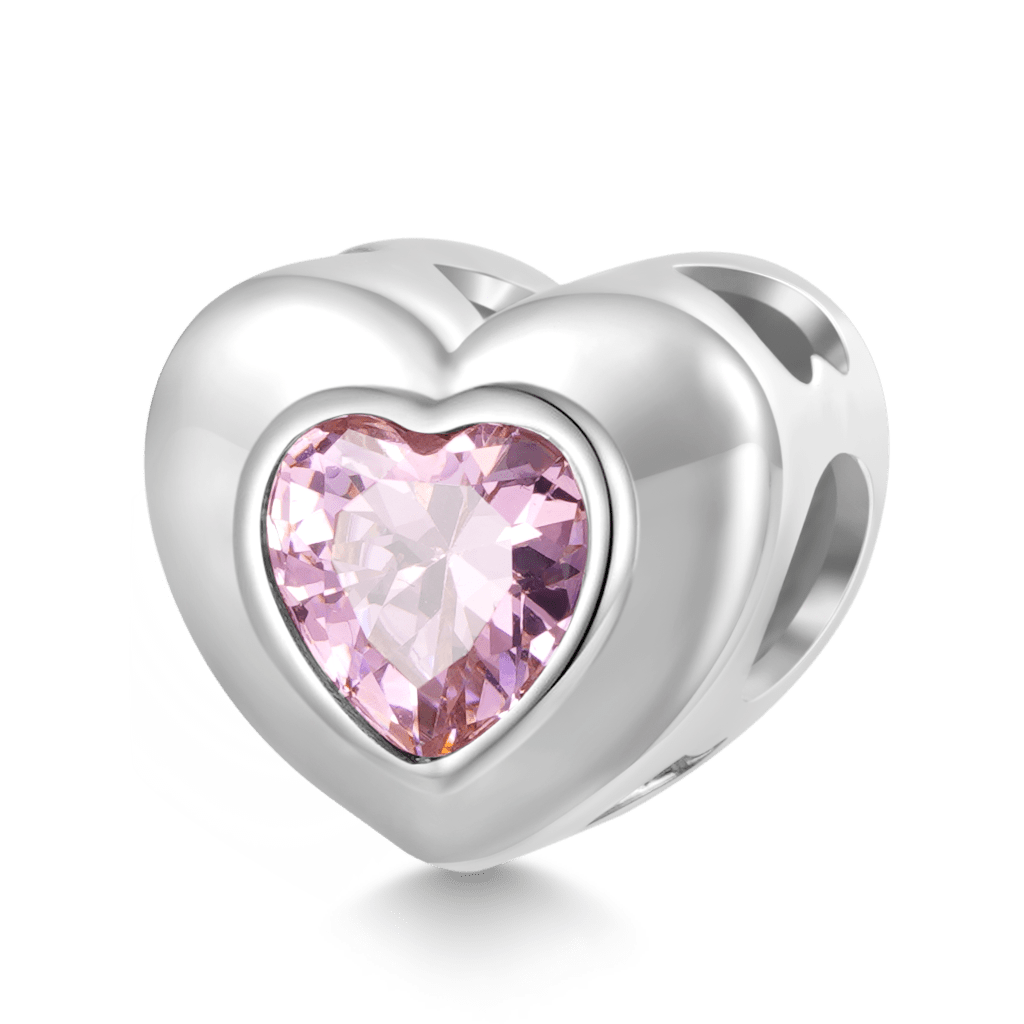 Gnoce "I held you every second of your life" Heart Birthstone Charm_2