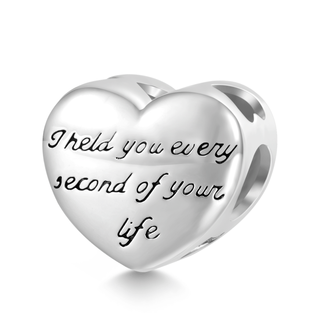Gnoce "I held you every second of your life" Heart Birthstone Charm_3