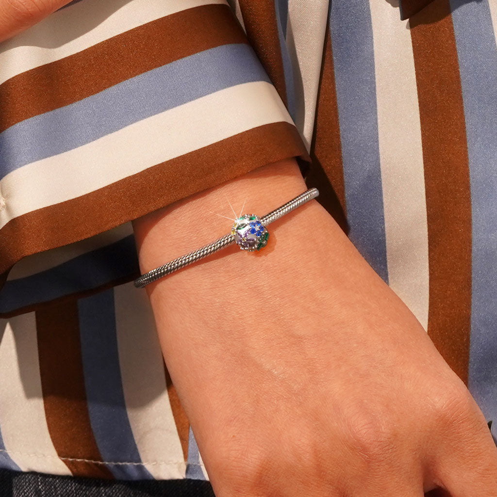 Gnoce Colorful Hydrangea Round Charm_5