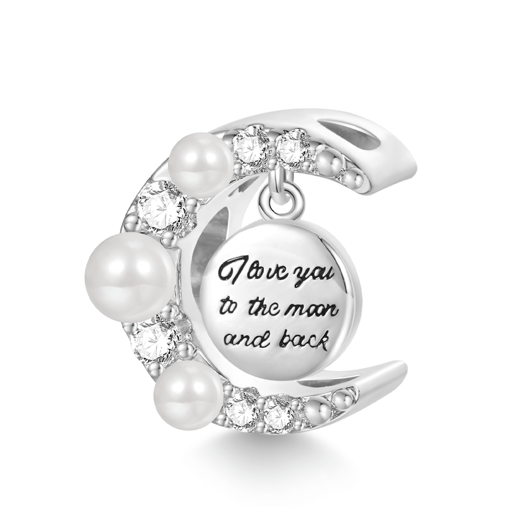 Gnoce "I love you to the moon and back" Pearl Moon Charm_1