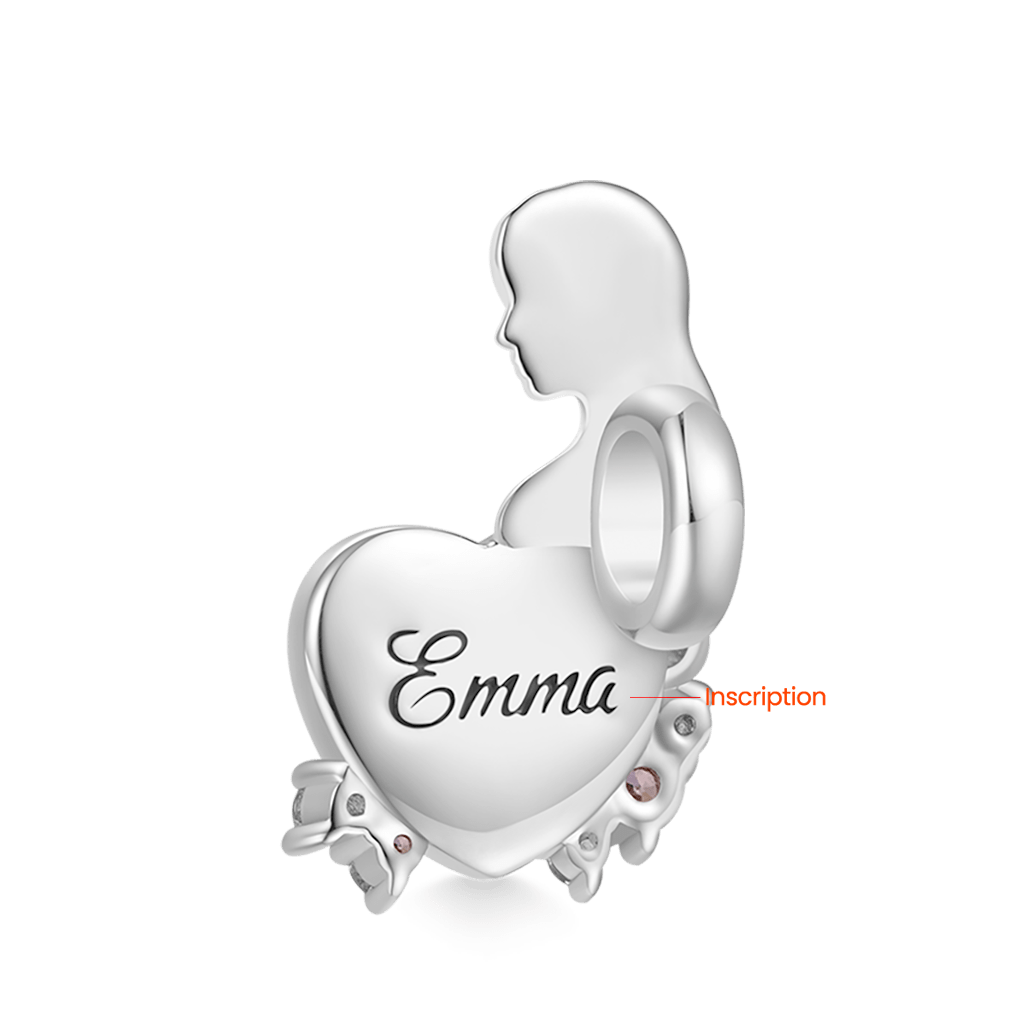 Gnoce Engravable Maternity Personalized Photo Charm_2
