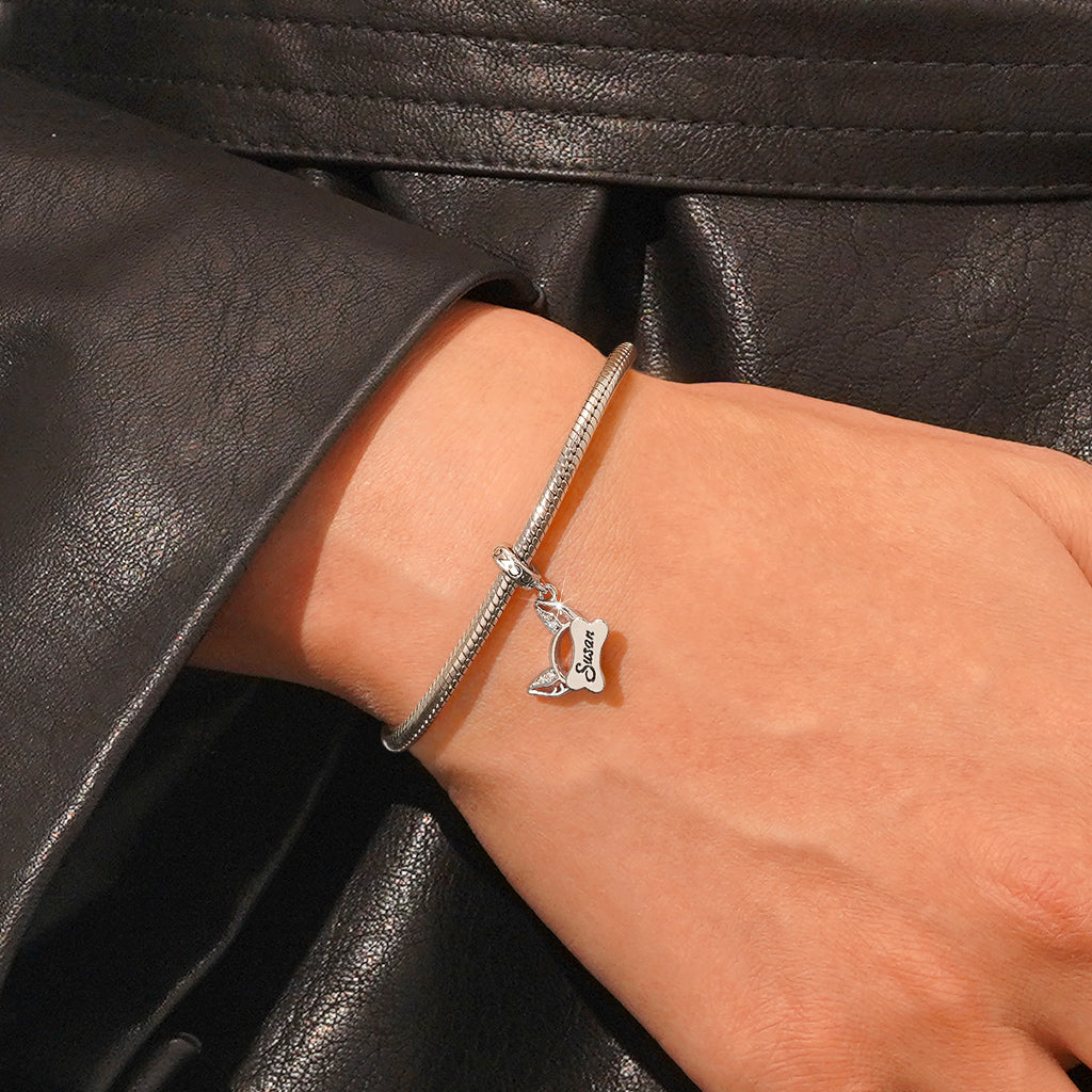 Gnoce Engravable Pet Ears Pendant Dangle Charm_7