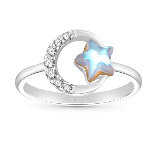 Gnoce Moonstone Star And Moon Ring_1