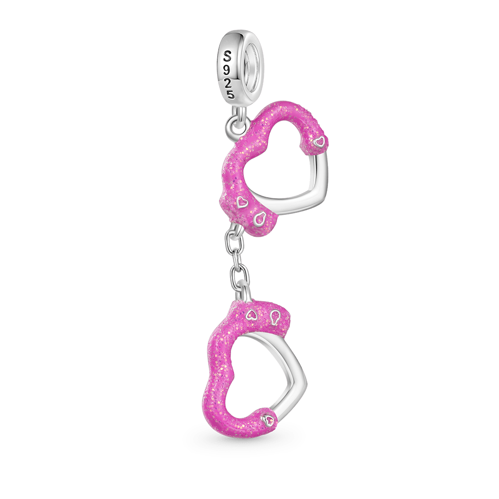 Gnoce Pink Love Handcuffs Pendant Dangle Charm_2