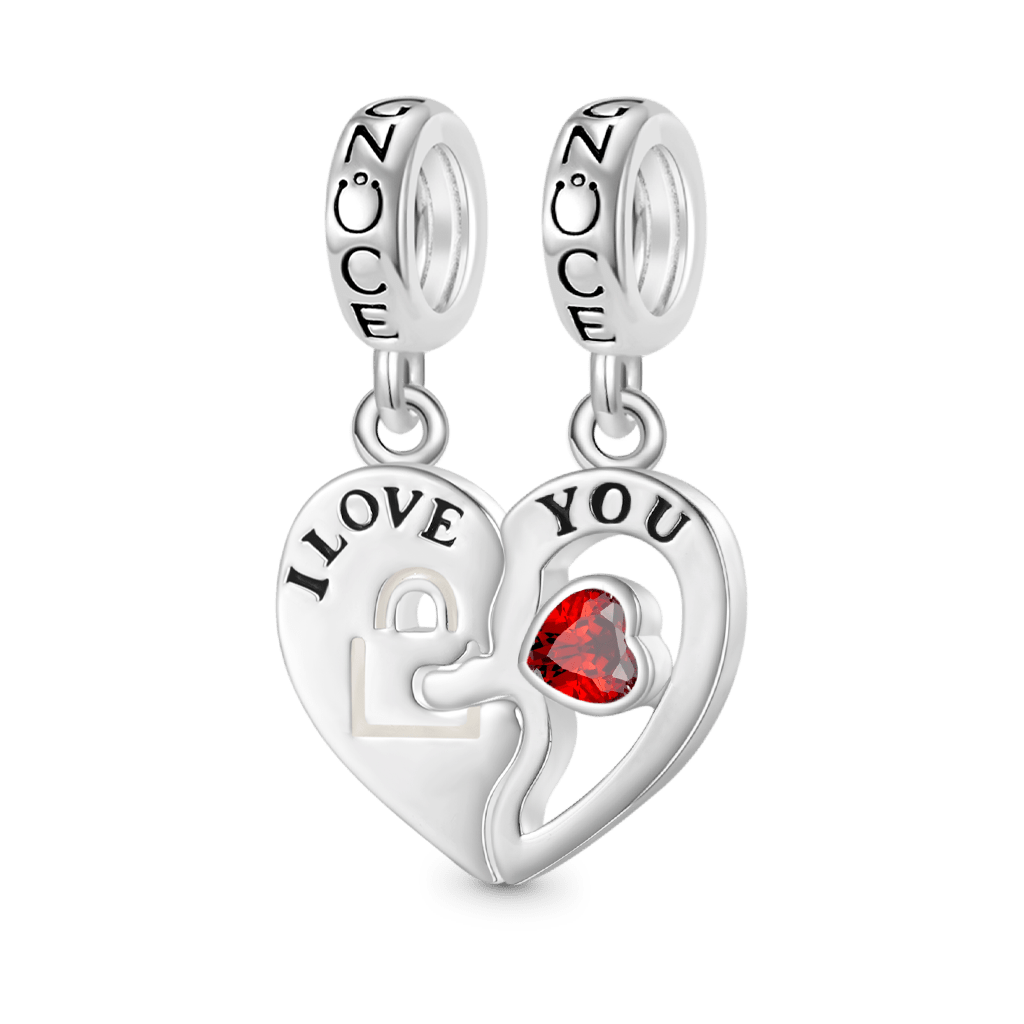 Gnoce "I LOVE YOU" Key Lock Couple Pendant Dangle Charm_1