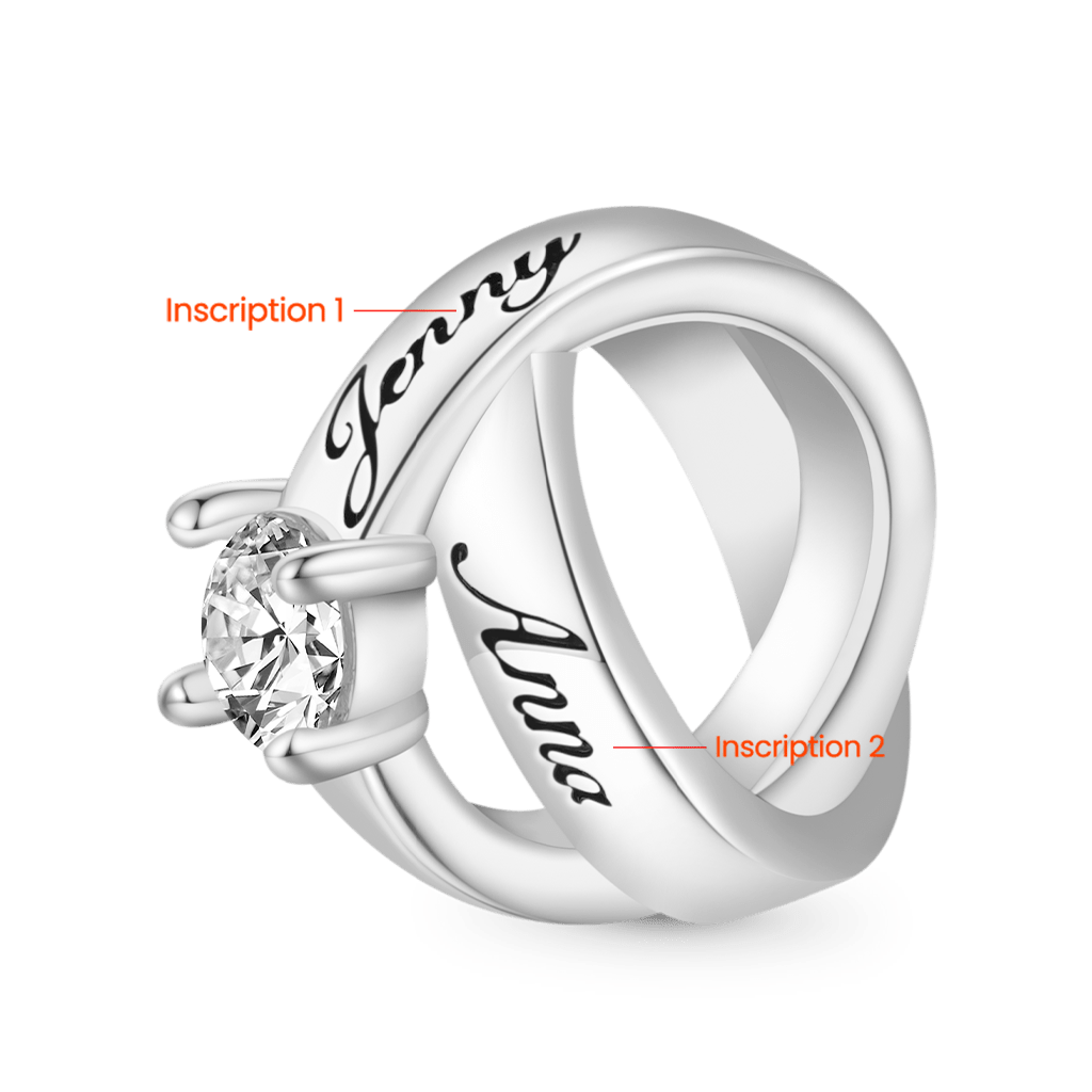 Gnoce Engravable Couple Rings Valentine Charm_2