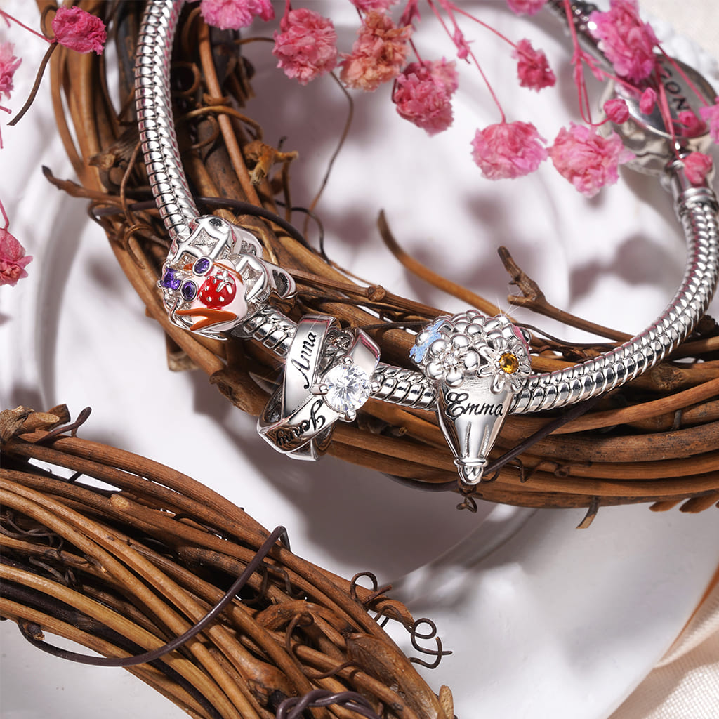 Gnoce Engravable Couple Rings Valentine Charm_4