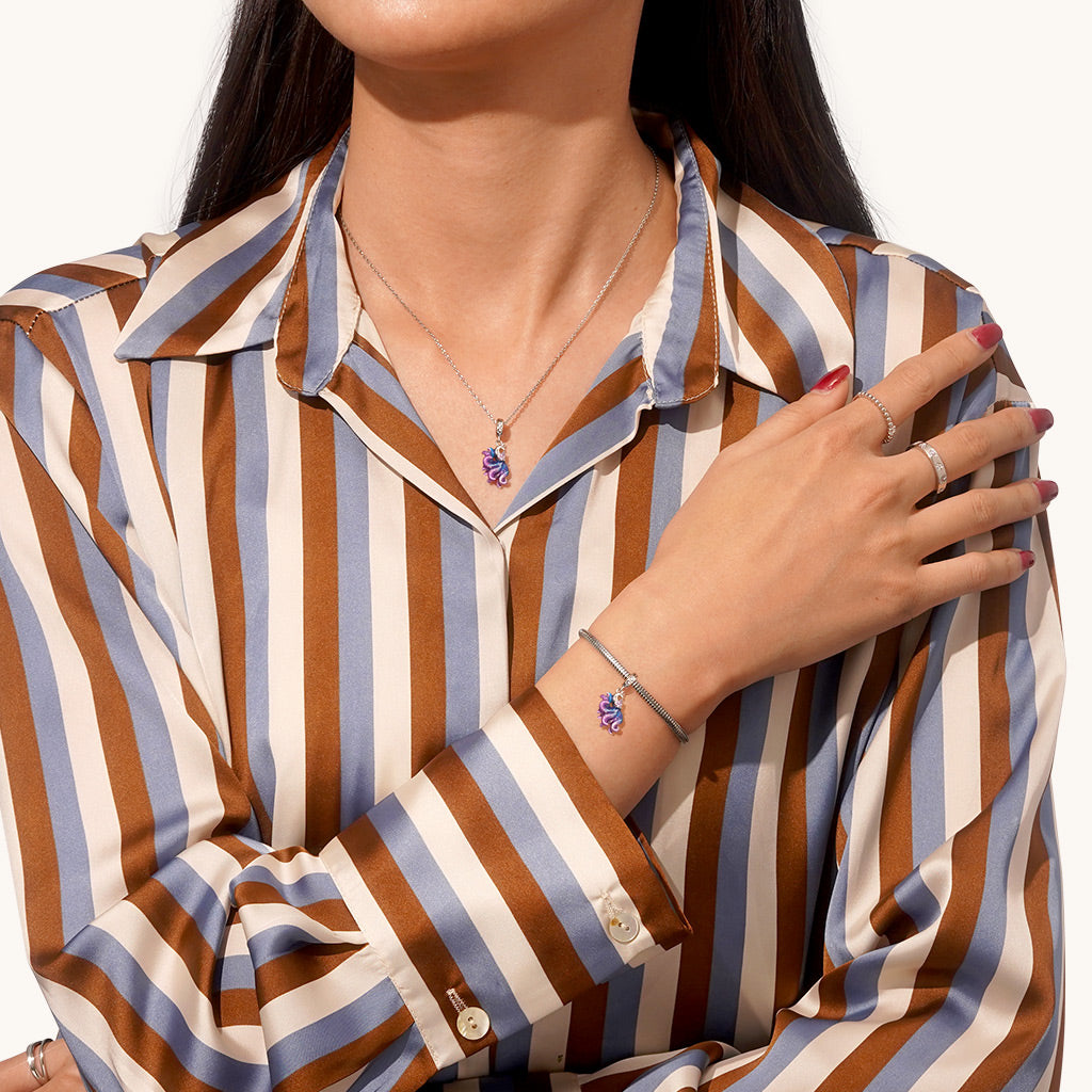 Gnoce Nine Tailed Fox Pendant Dangle Charm_4