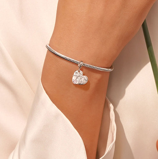 Gnoce Baby Feet Love Pendant Dangle Charm_6