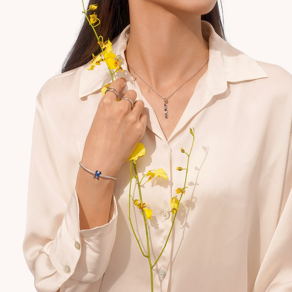 Gnoce Blue Morpho Butterfly Glow-in-the-Dark Charm_5