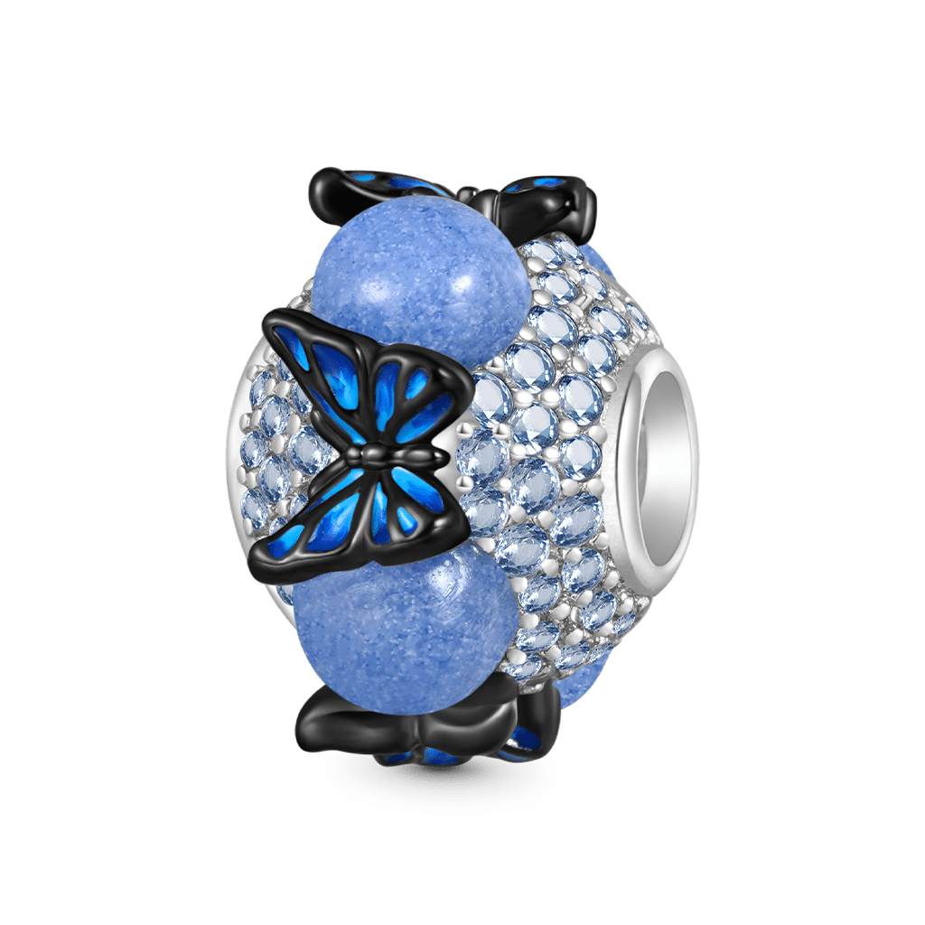 Gnoce Blue Butterfly Round Glow-in-the-Dark Charm_2