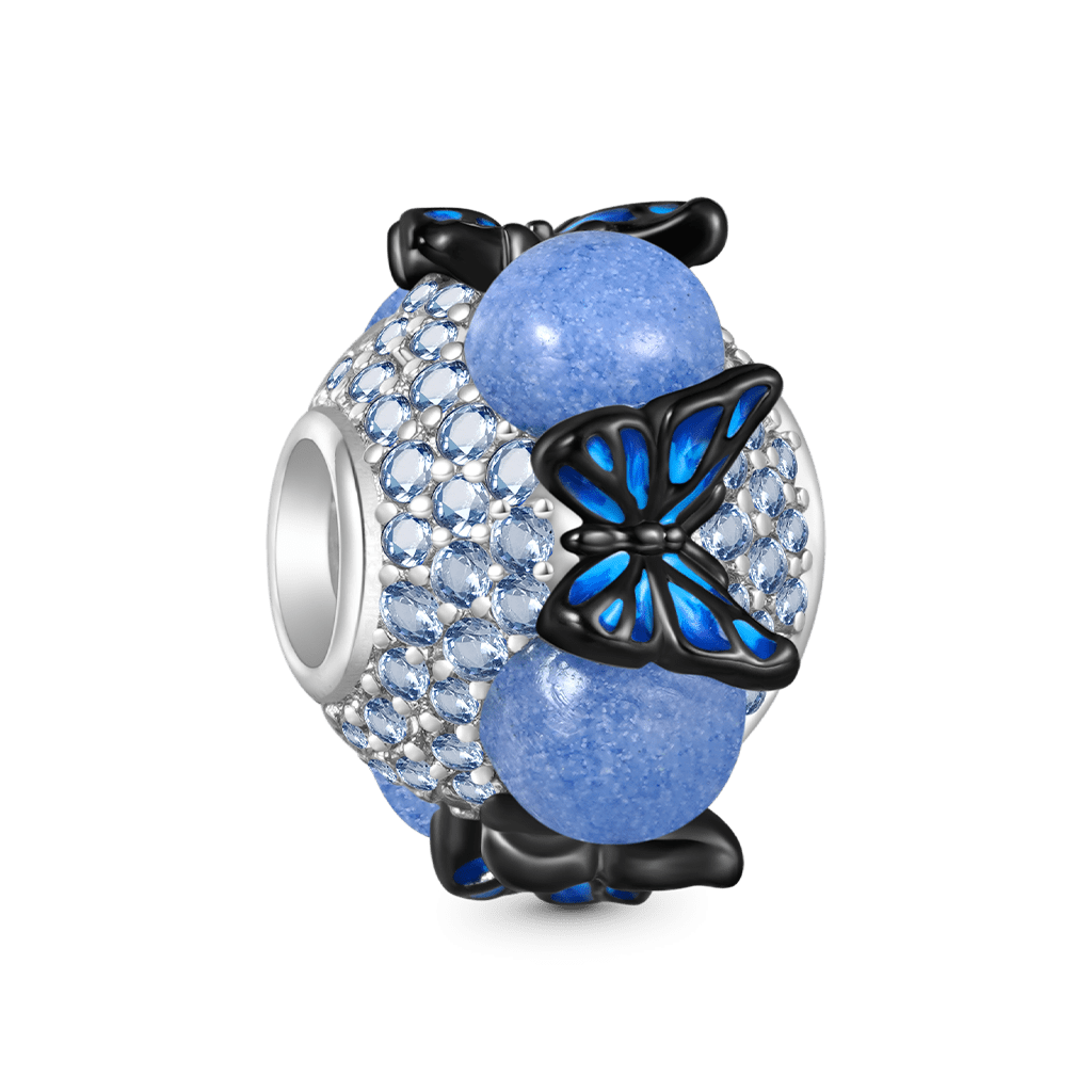 Gnoce Blue Butterfly Round Glow-in-the-Dark Charm_3