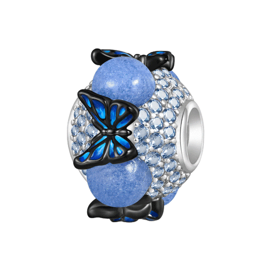 Gnoce Blue Butterfly Round Glow-in-the-Dark Charm_1