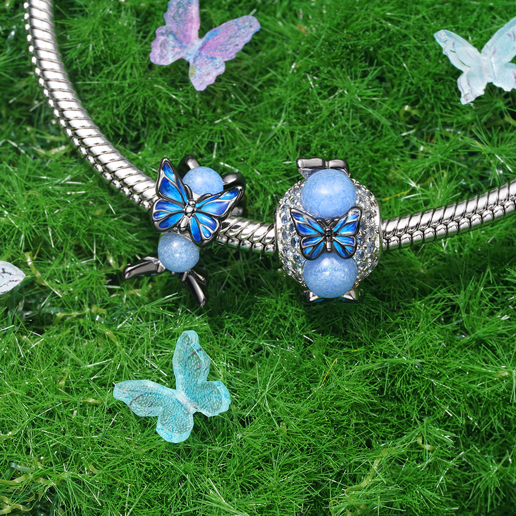 Gnoce Blue Morpho Butterfly Glow-in-the-Dark Charm_4