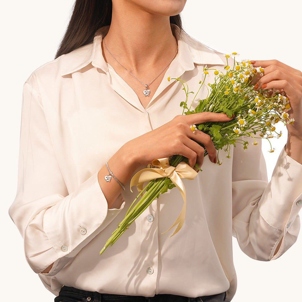 Gnoce "Make a wish" Heart Wishbone Charm_4