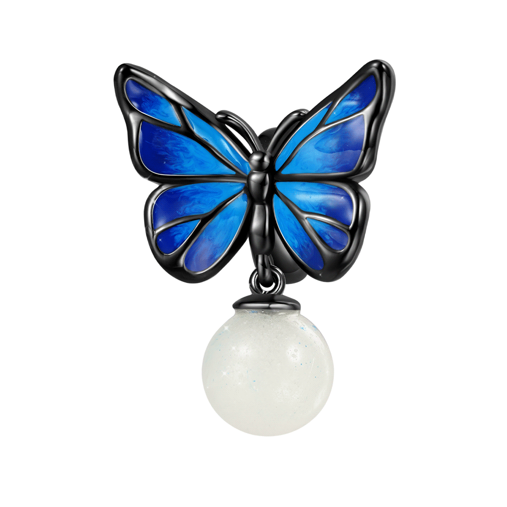 Gnoce Blue Morpho Butterfly Glow-in-the-Dark Charm_1