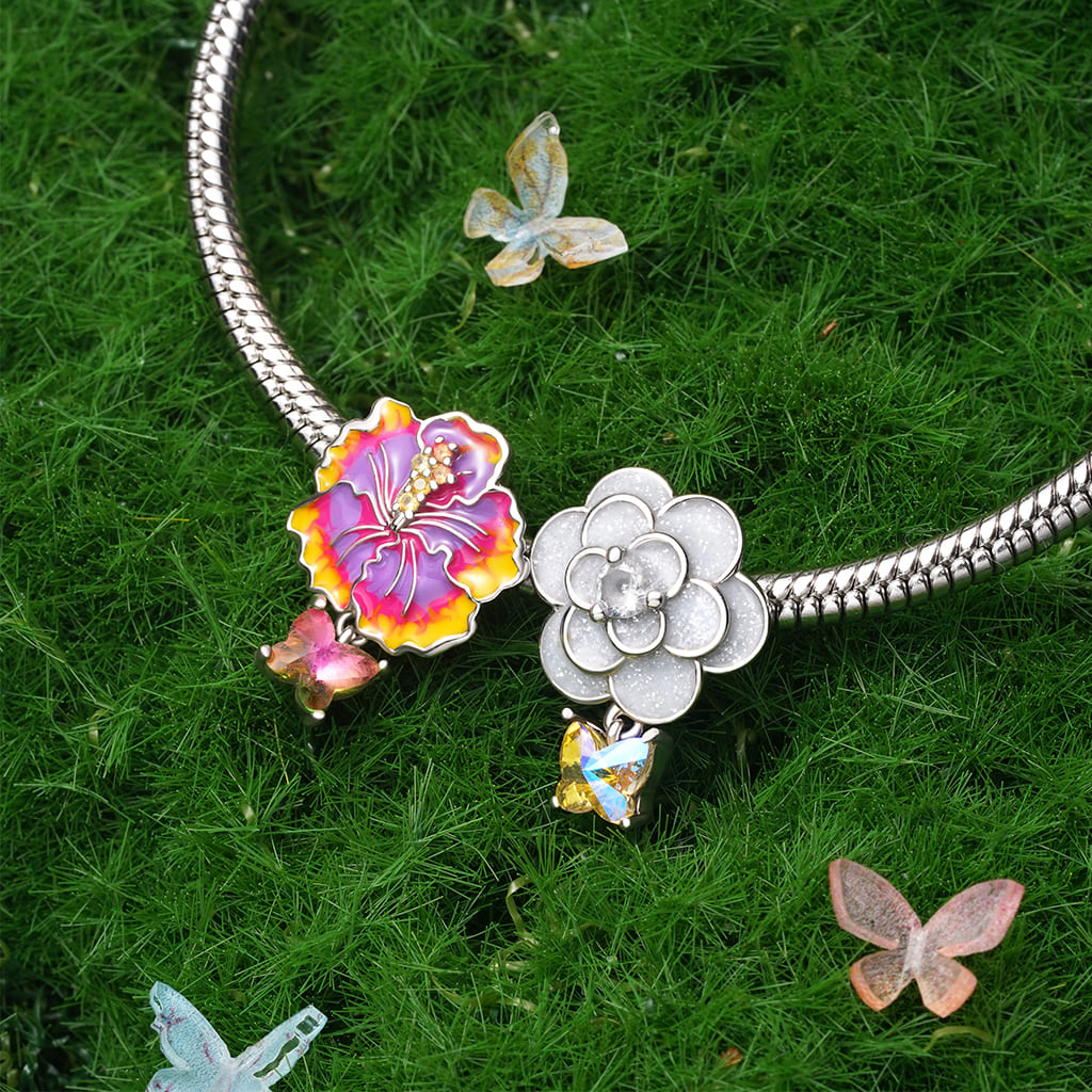 Gnoce Pure White Camellia Charm_3