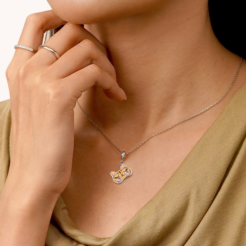 Gnoce Cat Eye Mask Pendant Dangle Charm_5