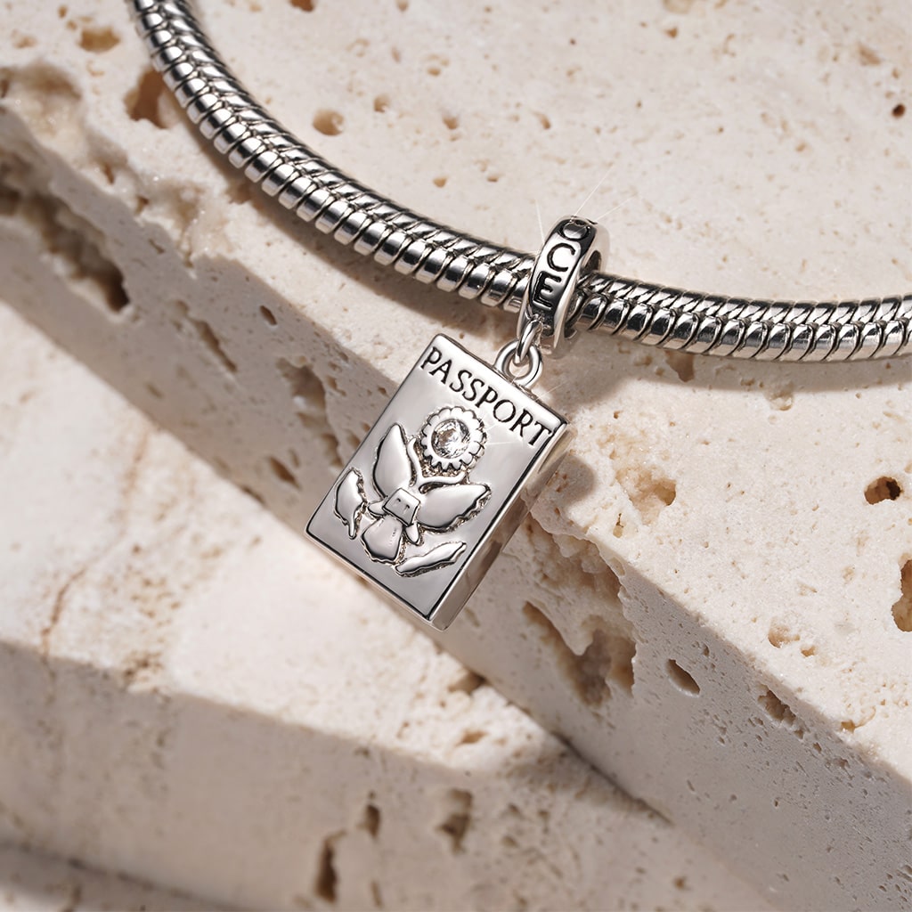 Gnoce Passport Personalized Photo Pendant Dangle Charm_2