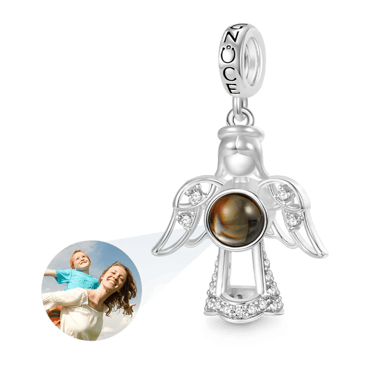 Gnoce Angel Projection Personalized Photo Pendant Dangle Charm_1