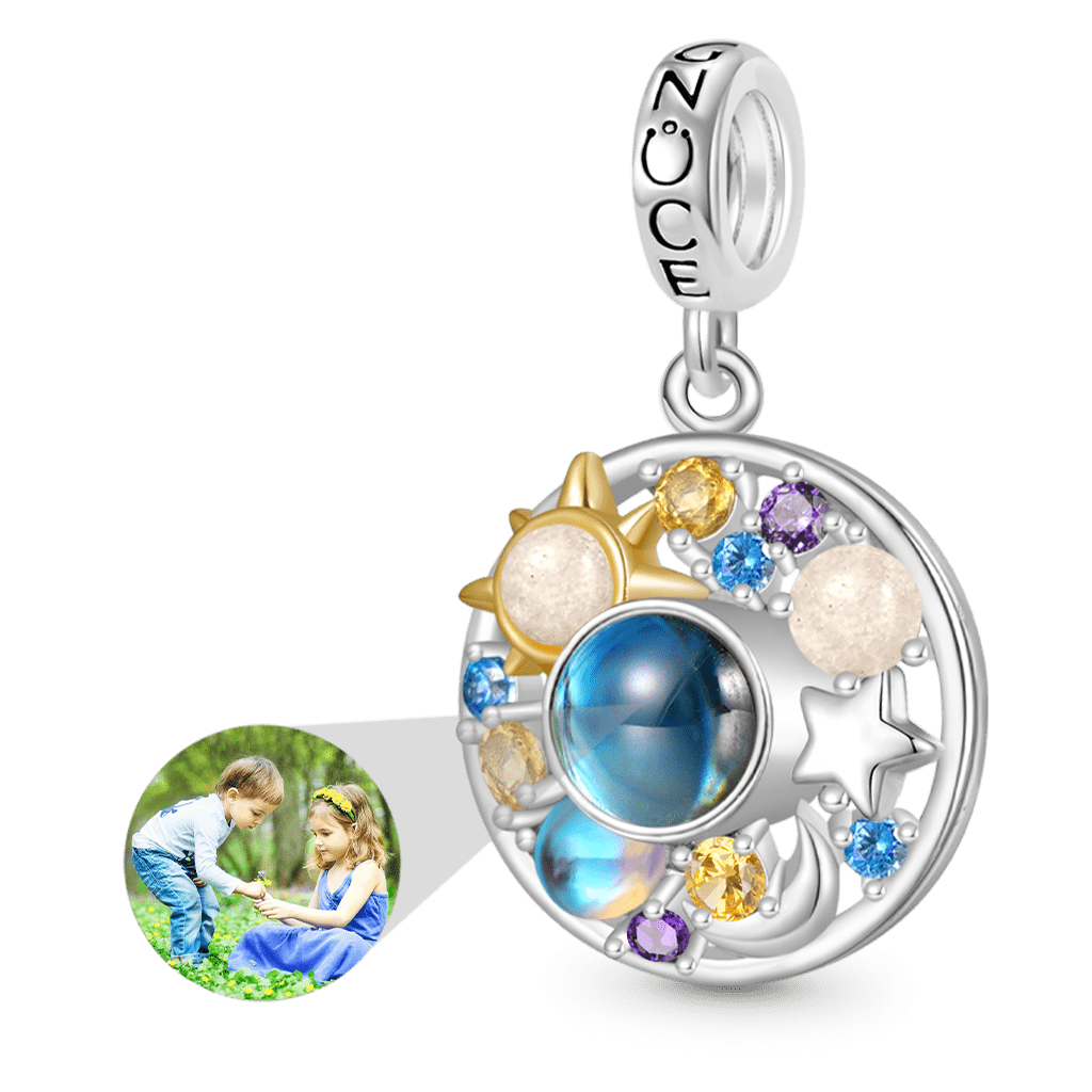 Gnoce Projection Star Moon Glow-in-the-Dark Pendant Dangle Charm_2