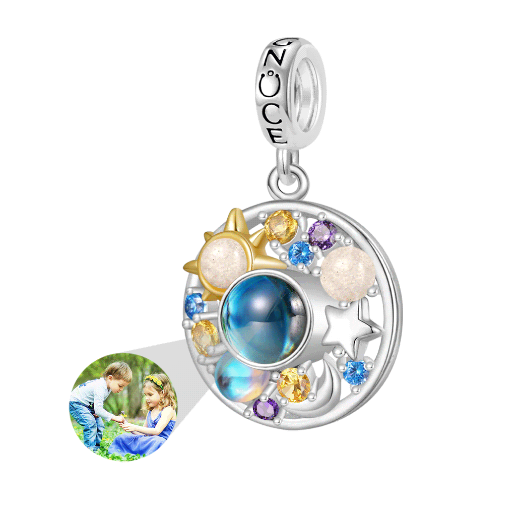 Gnoce Projection Star Moon Glow-in-the-Dark Pendant Dangle Charm_1