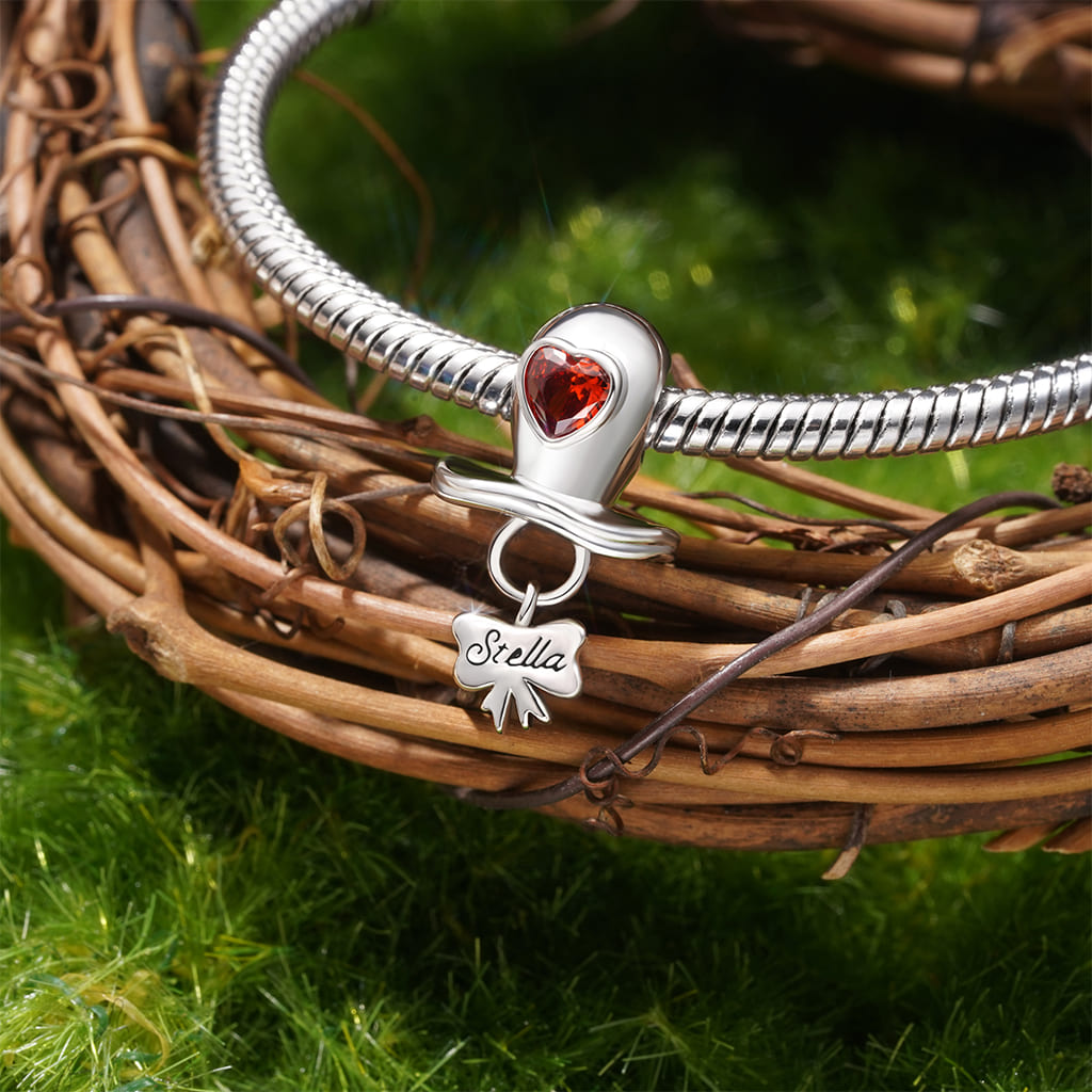 Gnoce Engravable Birthstone Baby Pacifier Charm_4