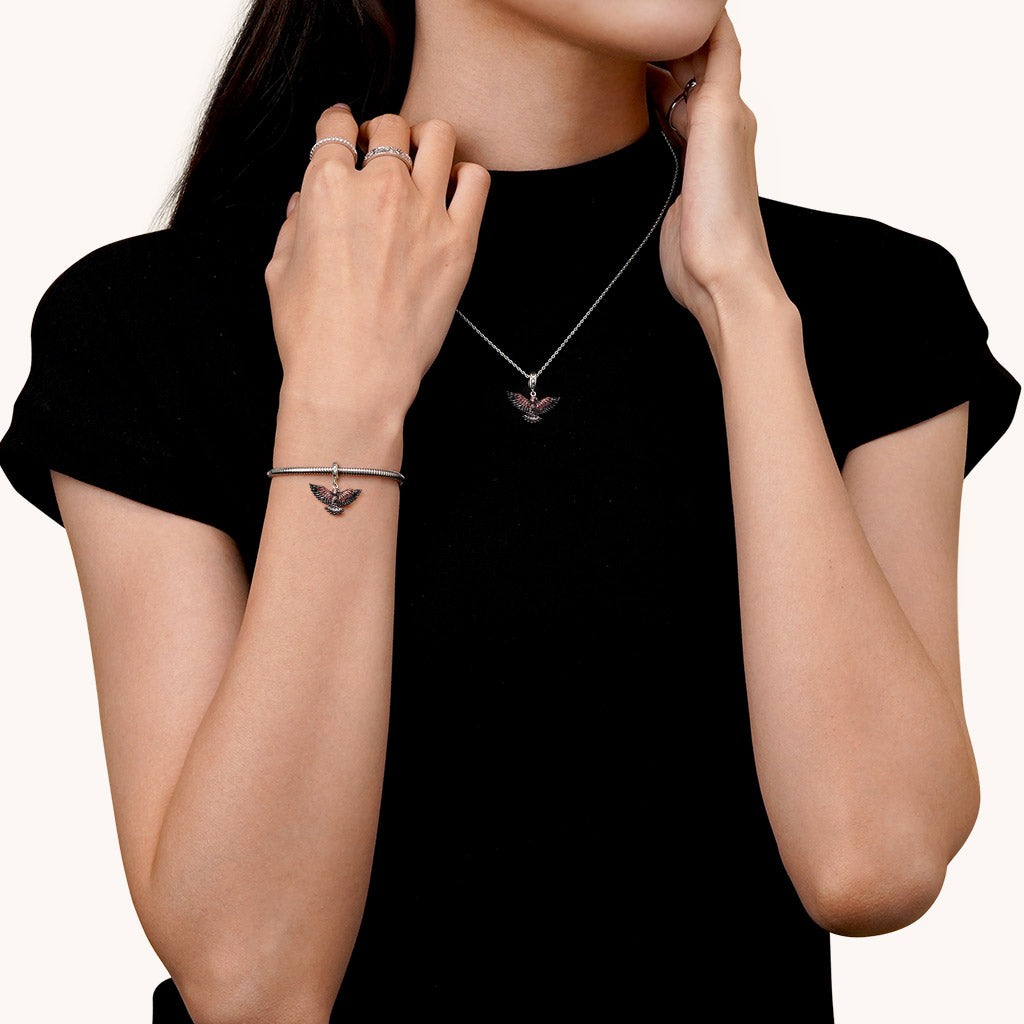 Gnoce Sky Overlord Eagle Pendant Dangle Charm_4