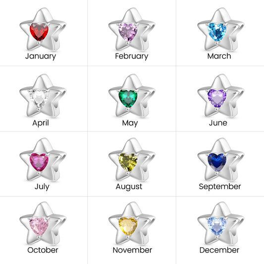 Gnoce Engravable Star Birthstone Charm_4