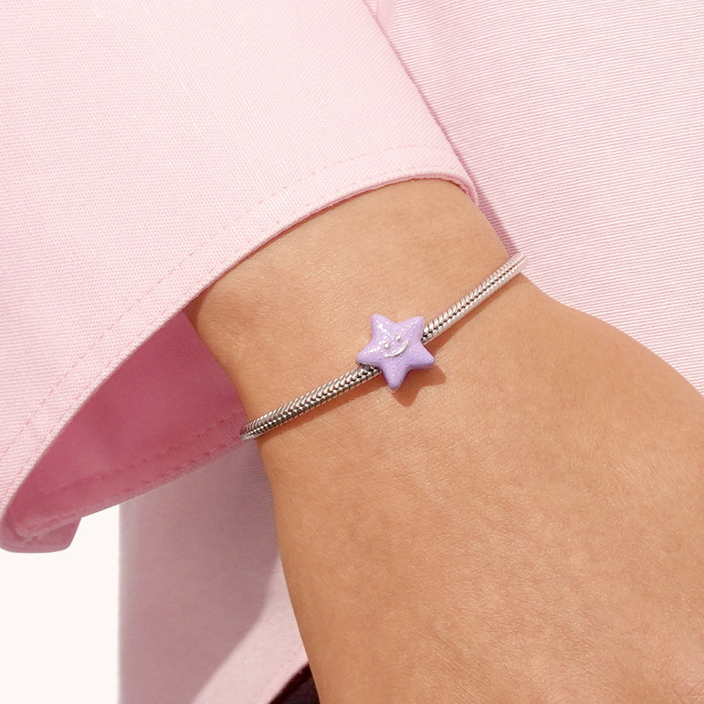 Gnoce Glow-in-the-Dark Star Smiley Face Birthstone Charm_5